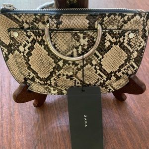 Snake skin pattern faux mini bag